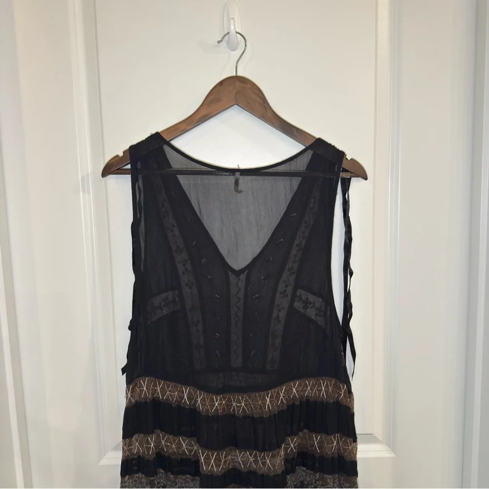 Free People Lacey Lady Maxi Dress in Black